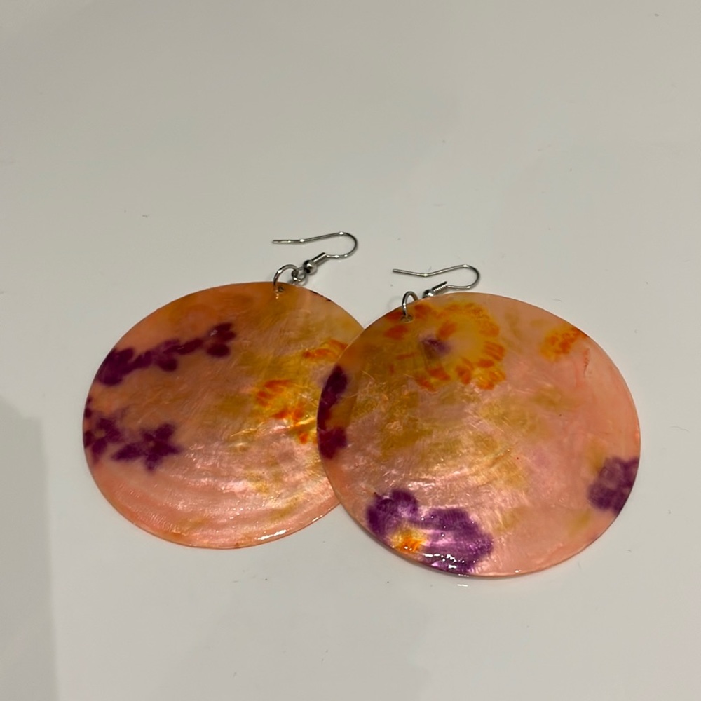 Handmade Flower Shell Earrings